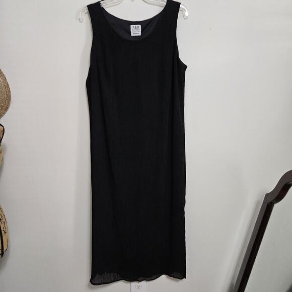 Classic R&M Richards By Karen Kwong Black Gown Maxi Dress Sz 20W Textured EUC - Picture 2 of 9